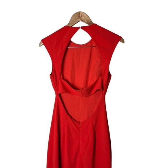 T by Alexander Wang Exposed Back Crepe Orange Maxi Dress 4 - Picture 7 of 9